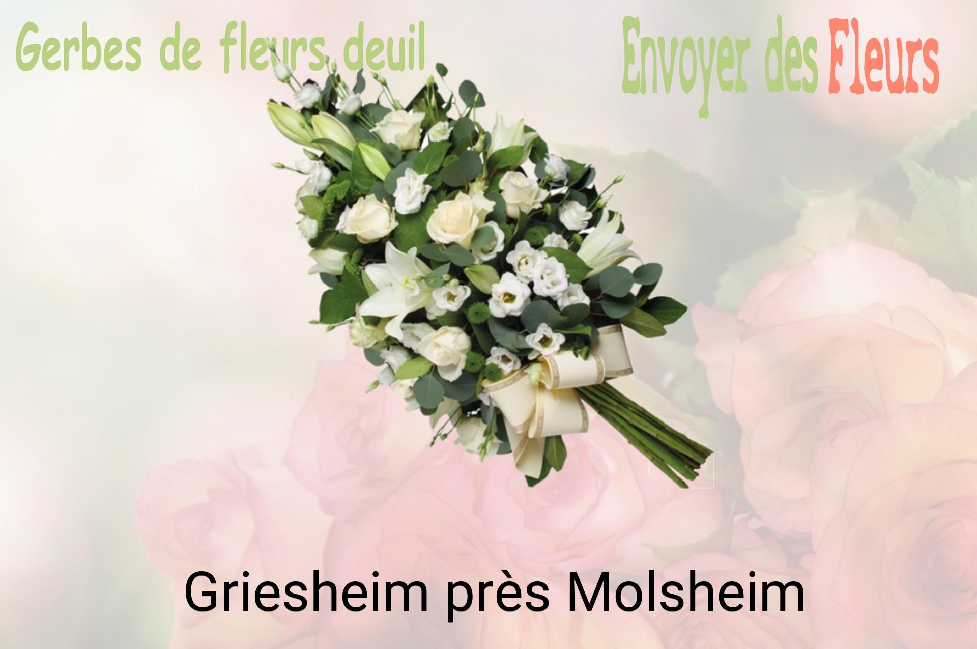 Gerbe de fleurs de deuil livrée à Griesheim-près-Molsheim